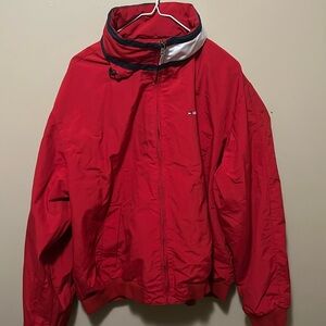 tommy hilfiger red parka